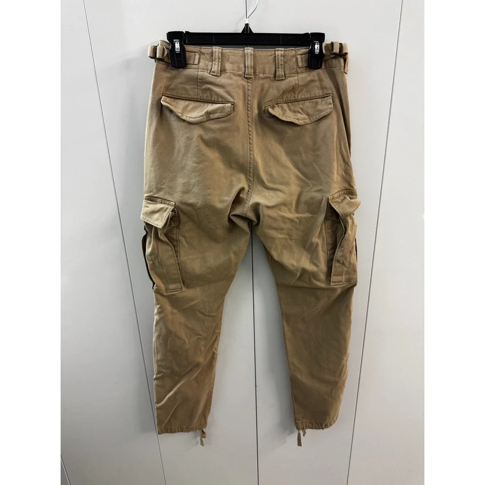Banana Republic Traveler Cargo Pants Mens 30R Khaki Tan Tapered Stretch Utility